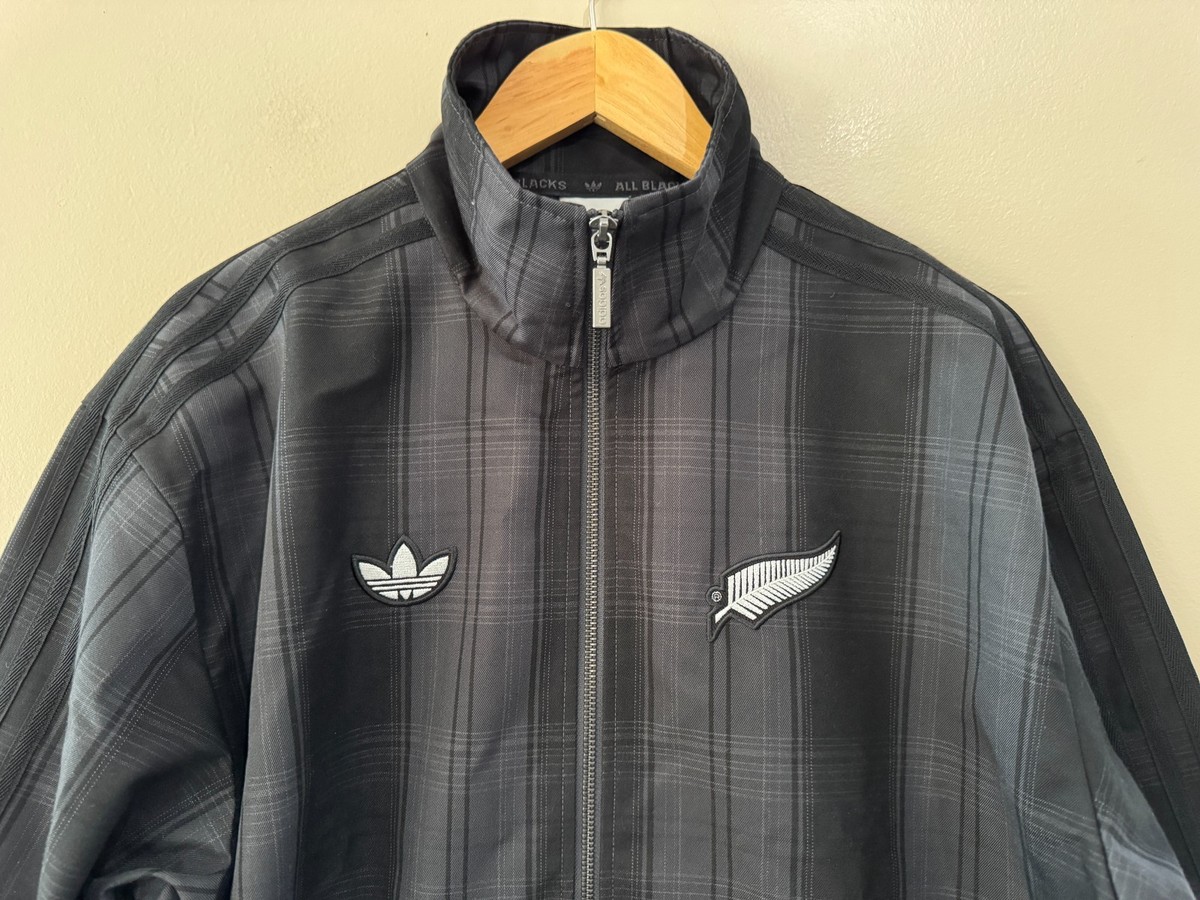 Adidas All Blacks Plaid Woven Firebird Track Jacket Carbon Men S