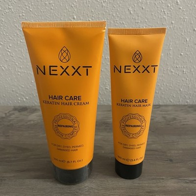 NEXXT Hair Care 2PC Set Keratin Hair Mask & Hair Cream NWOB Luxury Haircare