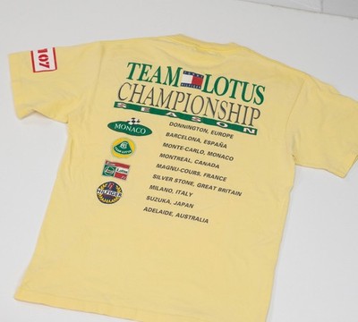 True Vintage Single Stitch 80s Formula 1 Team Lotus Shirt M Tommy Hilfiger RARE