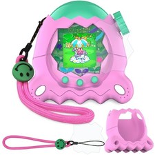Bcwxion Silicone Case Cover For Tamagotchi Paradise, Includes Screen Protector, 