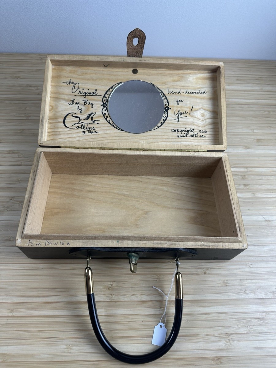 Enid Collins of Texas 1965 Owl & Pussy Cat Box Bag Vintage Hand