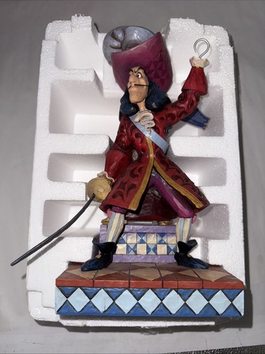 Figurina Disney Traditions Jim Shore Capitano Uncino Mr. Smee Peter Pan Attenzione - Foto 4 di 7
