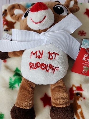 My First Rudolph Plush and Blanket Set Christmas Baby Toy | eBay