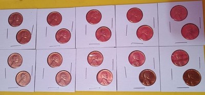 1960 D Lincoln Penny Small Date & Large Date Unc Reds. Nice coins.