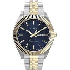 New Timex Men's Watch Waterbury Legacy Blue Dial Two Tone TW2V17500