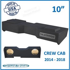 Chevy Silverado Crew-Cab 2017 10" Sealed Subwoofer Enclosure Speaker Box