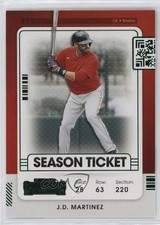 2021 Panini Contenders Season Ticket Green JD Martinez #40 11gl