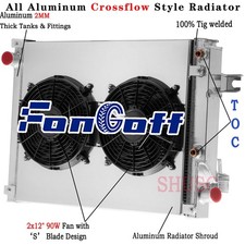 4 Row Radiator+Shroud Fan For 2013-18 Ram 2500 3500 4000 4500 5500 6.7L L6 13490