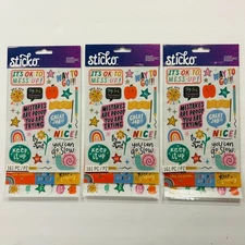 STICKO themed Stickers  Assorted Encouragement Stickers 3 pack 483 pcs