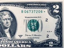 B067372XX*  2017A Two Dollar Bill B New York Star Note UNC ~Last 2 Digits Vary~