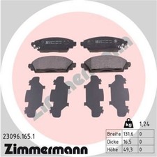 ZIMMERMANN Bremsbeläge Bremsbelegsatz vorne für Honda Civic VII Coupe Accord