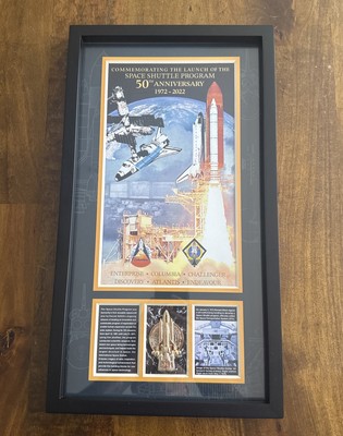 RARE NASA Space Shuttle Launch 50th Anniversary Framed Limited To 5,000