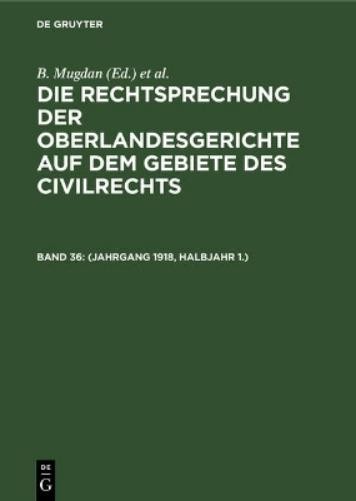 (Jahrgang 1918, Halbjahr 1.) (Hardback)