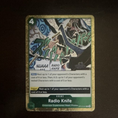 #ad Bandai One Piece Card Game Radio Knife OP04 057 Dressrosa Event Trafalgar Law $10.00