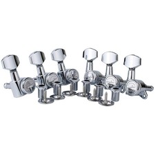 Hexagonal Handle Locking Tuners - 6 Right - Chrome