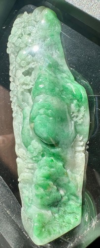 GRADE A JADEITE/JADE BEAUTIFUL COLOR LARGE LANDSCAPE CARVING