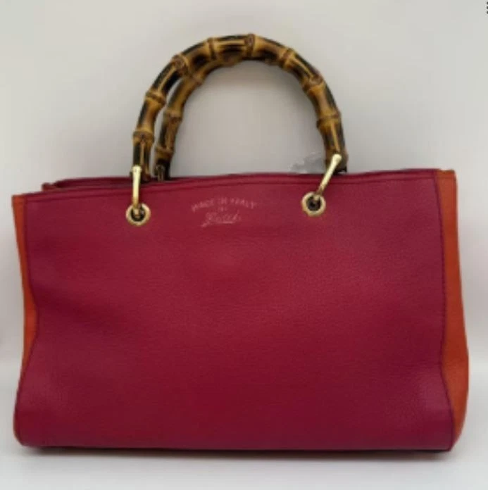 希少GUCCI】ダイアナ バンブー トートバッグ GGキャンバス レッド