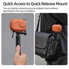 Carrying Case for DJI Action 6 Camera Storage Bag PU Hard Shell Storage Case