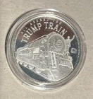 **Limited Edition*.999 1 Oz Silver “ All Aboard The Trump Train’ Coin round Mint