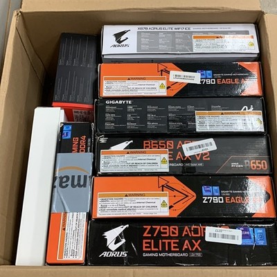 LOT of 9 GIGABYTE AORUS Z890 B850 Z790 B760 B650 Motherboards - Repair - AS IS