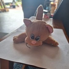 pound puppies vintage orange cat with a red collar 1986 tonka