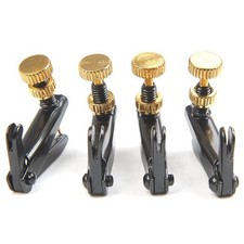 4pcs Violin Parts - Black Color Fine Tuners W Screws 4pcs 3/4-4/4 Size