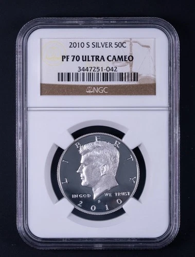 2010-S Silver Kennedy Half Dollar Proof NGC PF70 Ultra Cameo BB042