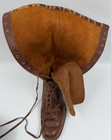 WWI Tall Lace Up Red Cross Officer Style Amelia Earhart Brown Leather Boots 9.5 — photo 9
