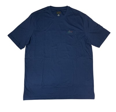 Greg Norman Men's Soft 100% Cotton Short Sleeve Pocket T-Shirt Estate Blue  M