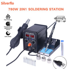 780W Soldering iron Hot Air Gun Welding Station 2 in 1 Soldering Tool kit