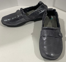 Dansko Womens Carol Shoes Size 39 US 8 Pewter Shimmer Loafer Shoe LEATHER Walkng