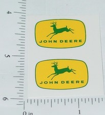 John Deere 1" Yellow/Green 4 Legged Deer Logo Sticker Pair JD-790