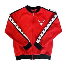 Vintage Chicago Bulls Polyester Bomber Track Jacket 1990s Youth L Adult XS S