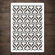 Heart Shapes in Arrangement Reusable Mylar Stencil for DIY Stencil Template