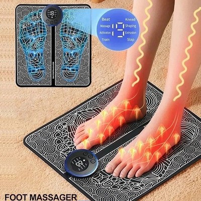 EMS Foot Massager Mat Electric Muscle Stimulation Pad Leg Pain Relief Relax