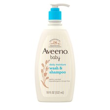 Aveeno Baby Daily Moisture 2 in 1 Shampoo and Wash 18 Fl Oz Gentle Cleanser