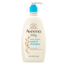 Aveeno Baby Daily Moisture 2 in 1 Shampoo and Wash 18 Fl Oz Gentle Cleanser