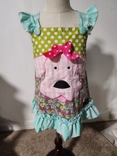 Girls Millie Jay Boutique Dog Applique Apron ...