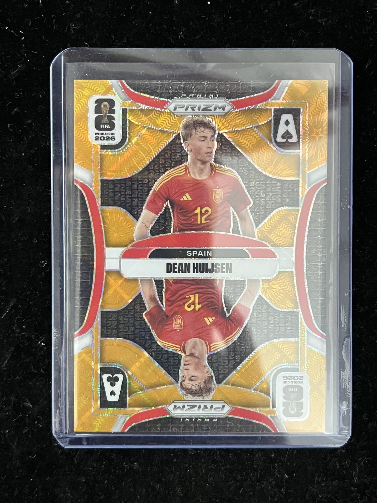 Dean Huijsen 2026 Panini Prizm World Cup Aces Insert Gold Lattice Prizm /10