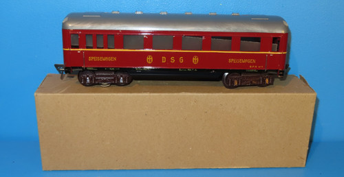 Fleischmann 411 Spur 0 Speisewagen DSG 4achs Innenbeleuchtung Top in OvP#9346 | Condition: Gebraucht