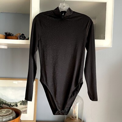 Vintage Chantal Thomass Black Bodysuit Mockneck Size T3 S