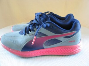 Womens Puma Ignite pink navy gray tennis/running synthetic shoes sz 7