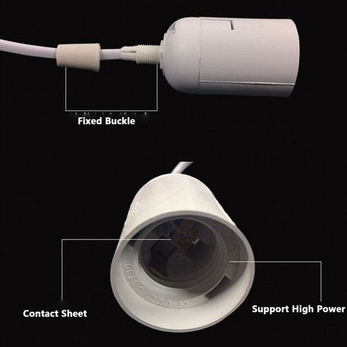 1.8M E27 E14 Cable Cord Pendant Lamp Light Bulb Holder Socket Base With Switch - Picture 10 of 18