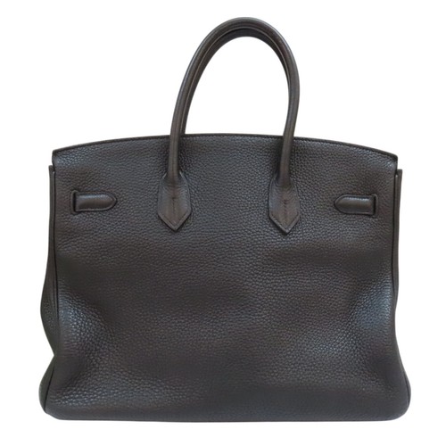 HERMES Birkin Handbag Togo Leather Black □M Stamp Gold Metal - Picture 2 of 21