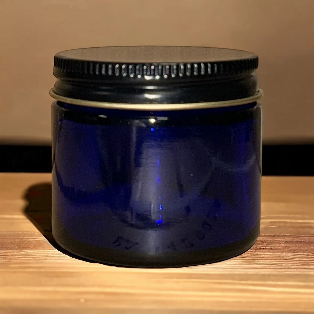 (168 count) 2oz Cobalt Glass Jar with Metal Screw Cap