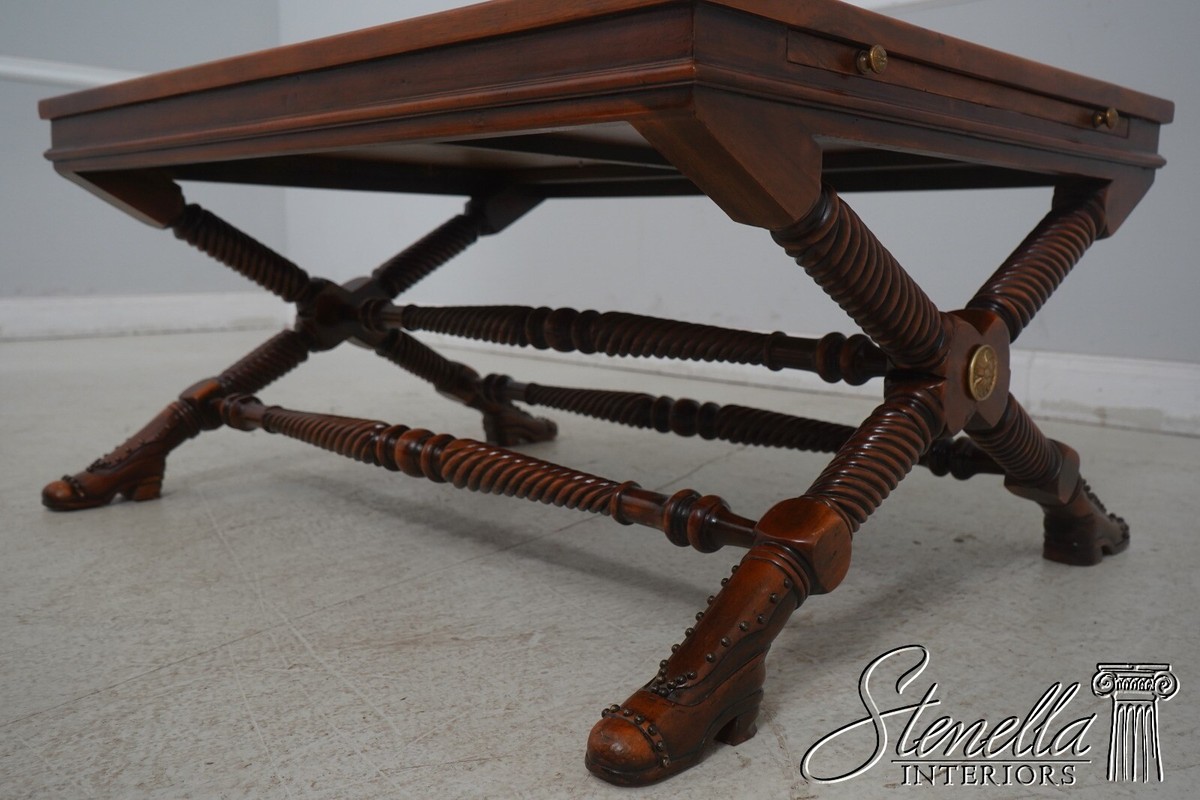 Theodore Alexander セオドア・アレキサンダー Leather Top Shoe Foot Coffee Table L64739EC: THEODORE ALEXANDER Leather Top Shoe Foot Coffee Table | eBay