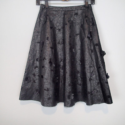 $398 BCBG MAXAZRIA ELSA FLOWER CUTOUT A-LINE SKIRT xxs