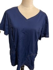 Dickies Scrub Top Unisex Navy V Neck Size XL