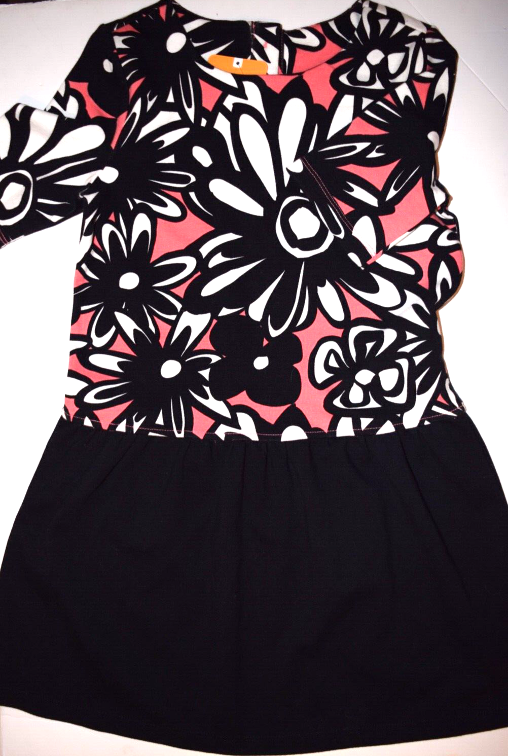 NWT GYMBOREE GIRLS KITTY IN PINK BLACK DAISY PRINT SHORT SLEEVE DRESS ...