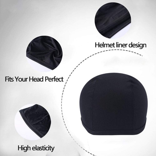 Sweat Wicking Cooling Flag Dome Skull Cap Helmet Liner Sport Beanie Durag Hat - 第 28/28 張圖片